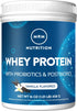Whey Protein MRM Nutrition | Vanilla Flavored | 18g Protein | with Probiotics + Digestive Enzymes | 17 Servings