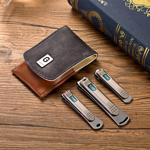 MR.GREEN 3 pcs Nail Clippers Set - Stainless Steel Nail Clippers & Slant EDG Toenail Clipper for Men and Women