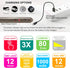 Full Page Magnifier - Ultra Bright 12 LEDs Handheld Magnifying Glass with Adjustable Brightness for Eye-Care and Reading