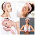 Spa Headband for Washing Face, Wristband Sponge Makeup Skincare Headband, Non-Slip Thick Hair Accessory (Pink)