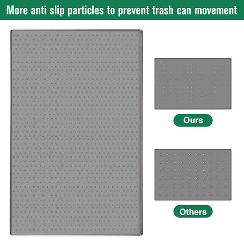LVFEIFAN Bedroom(11.8"x18.9") OBKING Trash Can Mat, with Non-Slip Particles to Prevent Trash Can Movement and Protect