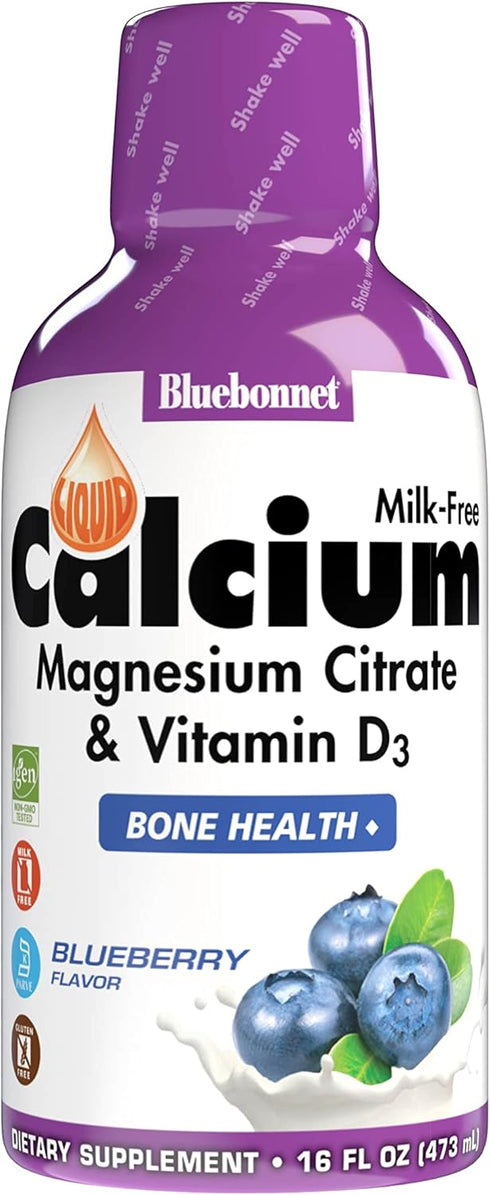 Bluebonnet Nutrition Liquid Calcium Citrate Magnesium Citrate, 16 Fl Oz, 32 Servings
