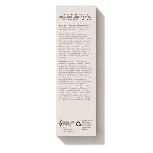 MDSolarSciences Wash Away One Step Foaming Cleanser, Dermatologist Developed Vegan Formula with Hyaluronic Acid,
