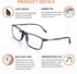 FONHCOO Clip-on Blue Light Blocking Glasses - Night Driving Sunglasses 2 Pack, Lens over Prescription Glasses for Women