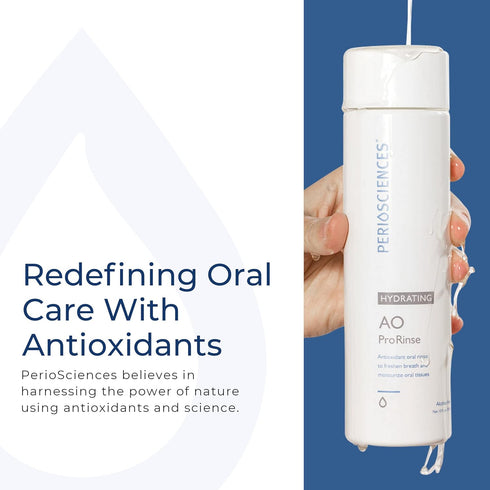 PerioSciences AO ProRinse Hydrating Mouthwash with Antioxidants, Fluoride-Free, 10 Fl Oz / 300ml
