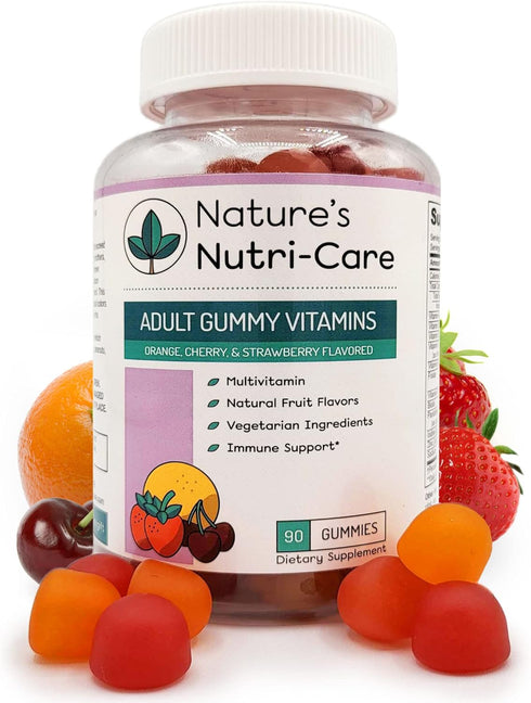 Nature's Nutri-Care Gummy Vitamins - Multivitamins for Women & Men, Natural Vegetarian Gummy, Made in USA