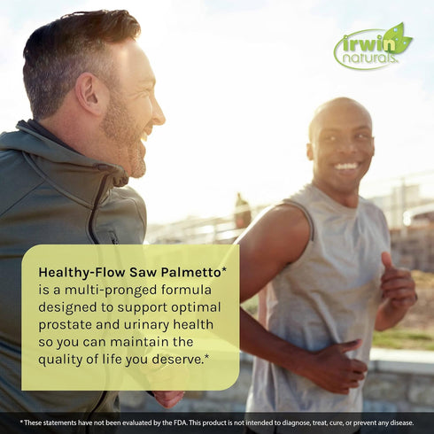 Irwin Naturals Healthy Flow Saw Palmetto with Zinc – Promotes Healthy Prostate & Urinary Flow, 60 Liquid Softgels