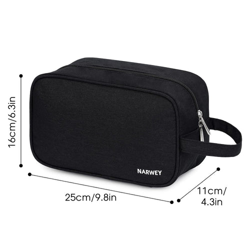 Narwey Toiletry Bag for Men, Travel Organizer Dopp Kit for Toiletries Accessories (Black)