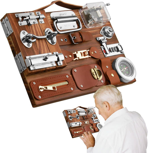 SHFGYG Dementia Activities for Seniors,Fidget Busy Board for Adults with Dementia,Engaging Alzheimers Activities