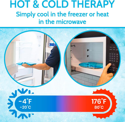 Arctic Flex Neck Ice Pack, Cold Compress Shoulder Therapy Wrap, Reusable Medical Freezer Gel Pad for Swelling, Injuries
