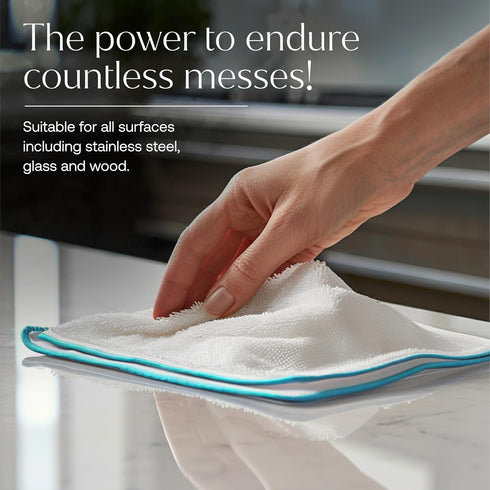 Premium Bamboo Cleaning Dish Cloths - 7 Pack | Ultra-Absorbent Reusable Washing Cloth for Home & Car | Ideal for