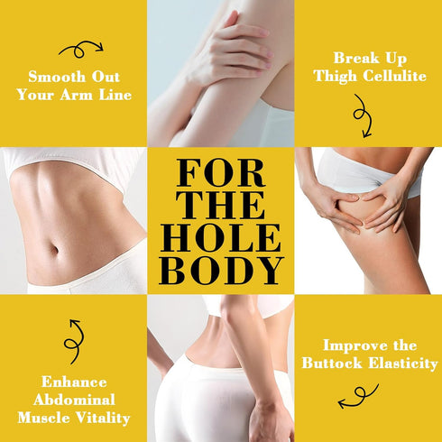 Pjordo Anti Cellulite Massage Oil with Massager, Collagen and Stem Cell Skin Tightening Oil Natural Cellulite Remover