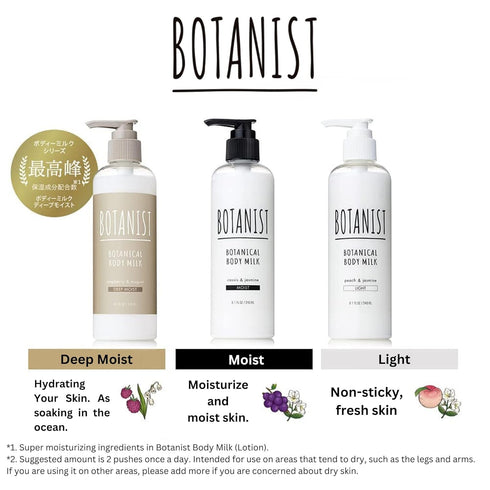BOTANIST Moisturizing Body Lotion, Botanical Soothing Milk for Sensitive Dry Skin, Cassis & Jasmine, 8.1 Fl Oz