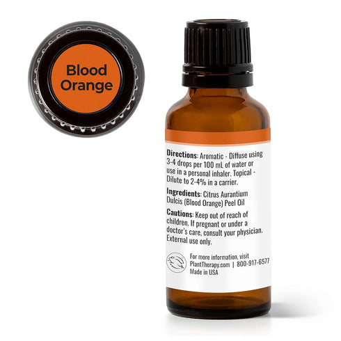 Plant Therapy Blood Orange Essential Oil, 30 mL (1 oz), 100% Pure, Therapeutic Grade