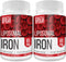 Liposomal Fe Iron Supplement for Women, 65 mg Iron with Folic Acid & Vitamin B12, 60 Softgels, 2 Bottles