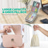 OUVBTX 8 Weekly Pill Organizer, Extra Large Pill Box with Labels and Storage Bag, GRIDS Medicine Pill Organizer