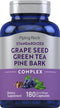 Piping Rock Grape Seed, Green Tea & Pine Bark Complex | 180 Capsules | Non-GMO, Gluten-Free Supplement