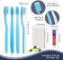 30 Pack Disposable Toothbrushes with Toothpaste and Soap, Individually Wrapped, 2 Colors, Hotel Travel Size