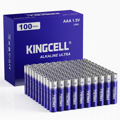 100 Pack AAA Batteries, High-Performance 1.5 Volt Alkaline, Leakproof, 10-Year Shelf Life for Household Devices