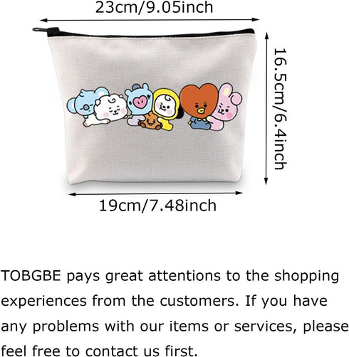 TOBGBE Album Inspired Gift Song Friends Zipper Pouch Bag Friends Lyrics Makeup Bag Singer Idea Makeup Bag (Kpop FRI)