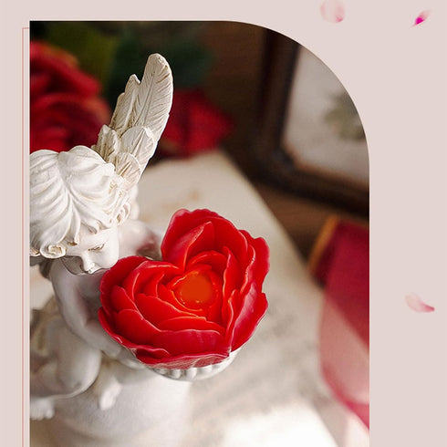HUJIUTUO Soys Waxes Decorative Candle for Meditations Stress Relief Table Decorations Photo Props Rose Shape Scented