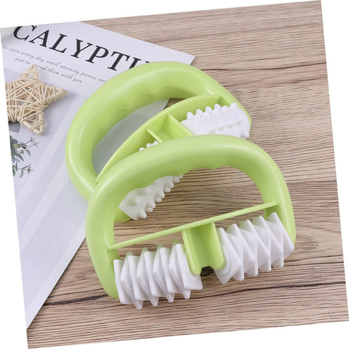 Set 2 of Ergonomic Green Hand Rollers for Muscle Relief and Recovery