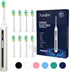 7AM2M Sonic Electric Toothbrush, High Power Rechargeable, 8 Brush Heads, 15 Adjustable Modes, White
