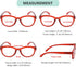 Eyekepper Cat Eye Reading Glasses for Women, Oversize Ladies Readers - Red +2.50