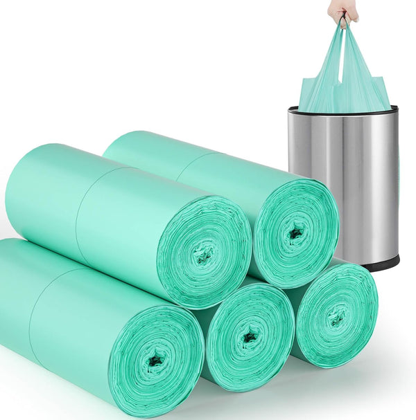 AYOTEE Small Biodegradable Trash Bags, 100 Counts, 4 Gallon, Unscented, Strong, Compostable Waste Basket Liners