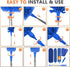Microfiber Feather Duster, 7PCS Washable Dusters with 100" Extension Long Pole for High Ceiling Cleaning