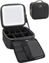 Relavel Makeup Bag with Light Up Mirror, Travel Cosmetic Organizer, Rechargeable Vanity Mirror with 3 Color Lights