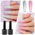 MIZHSE 8 Colors Holographic Gel Nail Polish Set - Laser Iridescent Chrome Rainbow Shimmer Glitter for Nail Art Salon