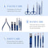 Manicure Set Pedicure Kit Nail Clippers Set Fingernail Clipper Set Ingrown Toenail Nail Kit Scissor Nail Trimmer Kit 18 Pieces Women and Men’s Care Grooming Tools with Fine Case (Dark Blue_18 Pieces)