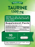 Nature's Truth Taurine Supplement | 1500mg | 90 Capsules | Non-GMO & Gluten Free Amino Acid Supplement