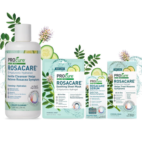PROcure Rosacare Medicated CC Face Cream, 2 Ounce, Hyaluronic Hydrogel for Redness Reduction
