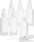 JUVITUS 4 oz / 120 ml High Shine Gloss White Glass Boston Round Bottle with Fine Mist Spray (6 pack)