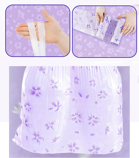 YIHUANYIFA 4 180pcs 02, 180pcs) Gallon Trash Bags Drawstring Tear-Free Separated for Bathroom Office Home Bedroom Trash