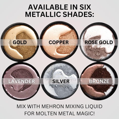 Mehron Makeup Metallic Powder, Chrome Powder Pigment for Face & Body Paint, 0.5 oz (14 g) (Silver)