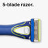 Schick Hydro Groomer Beard Trimmer for Men, Blue, with 5 Razor Blades