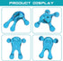 Palm Massage Tool - Handheld Four Point Massage Tool for Deep Tissue Pain Relief, Easier Grip (Blue)