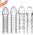 ReptiLeisure 4 Pack Reusable Penis Sleeves, Cock Condoms for Dildo Vibrator Couple Penis