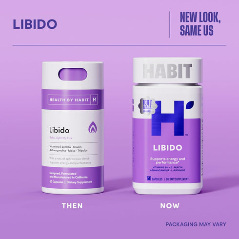 Habit Libido Supplement (60 Capsules) - Natural Aphrodisiac Blend with Maca, Ashwagandha, Supports Energy