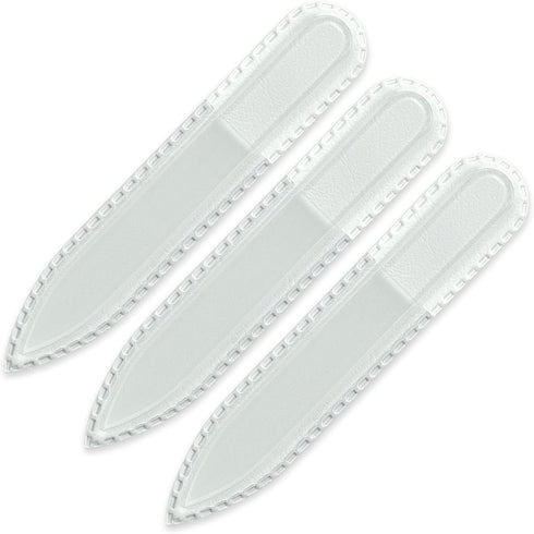 Mont Bleu Small Premium Glass Nail File - Genuine Czech Tempered Glass - Handmade in Czech Republic - Best Crystal Nail File for Nail Care