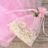 Set Of 50 Gift Organza Bags 4x6 Inch Pink Drawstring for Baby Shower,Christmas,40th Birthday,Party Favors,Wedding,Easter,Sheer Fabric Small Craft Sturdy Package Sachet for Jewelry,Necklace,Bows