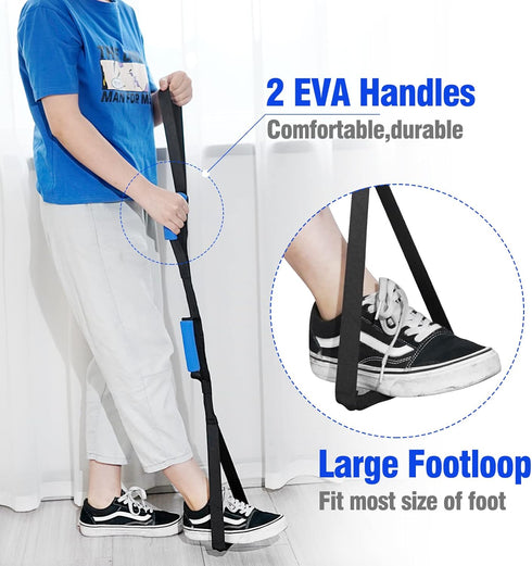 42 Inch Leg Lifter, Mobility Aid for Disabled and Elderly, Large Foot Loop for Hip Replacement Recovery