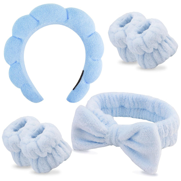 Skincare Headband for Washing Face, Trendy Gifts for Women, Face Wash Headband and Wrist Bands
