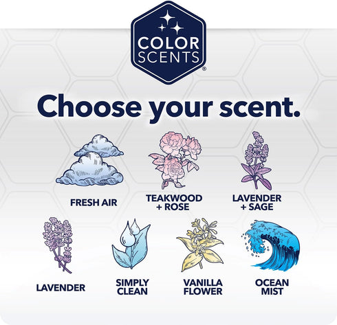 Color Scents Medium Trash Bags - 8 Gallon, 45 Bags in Fresh Air Scent with Microban