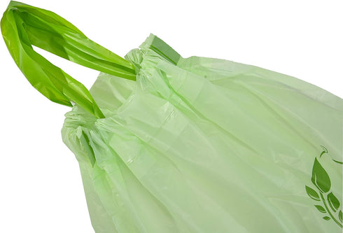 UNNI Compostable 13 Gallon Tall Kitchen Drawstring Trash Bags, 30 Count, Heavy Duty, Food Waste Bags, Certified