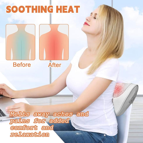 OSAWIY 20 Neck Massager Pillow with Heat for Pain Relief Deep Tissue, Neck Stretcher Traction Devices Cervical Hump