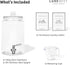 LUXENEST 1 4L (1 Pack) Large Gallon Laundry Liquid Detergent Dispenser with Spigots and Measuring Cups, Laundry Soap